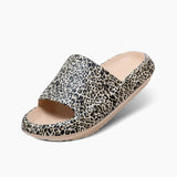 Mens Cushion Slides - Cloud Slides Leopard