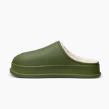 Cloud Slides - Cozy Fur Green
