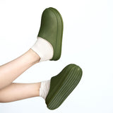 Cloud Slides - Cozy Fur Green