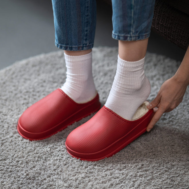 Cushion Slides with Fur - Cloud Slides