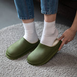 Cloud Slides - Cozy Fur Green