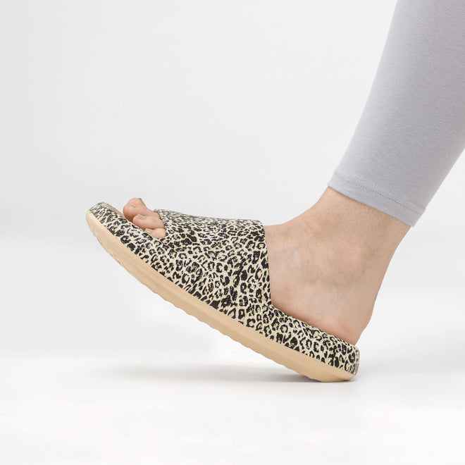 Mens Cushion Slides - Cloud Slides Leopard