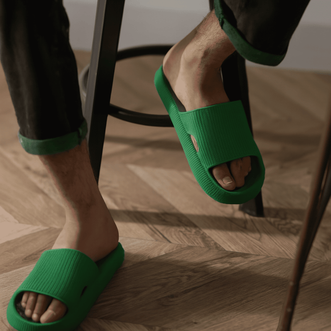 Mens Cushion Slides - Cloud Slides Emerald Green